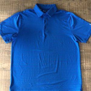 Under Armour blue / stripes golf polo Large